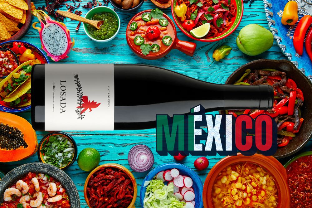 maridaje especial que combina tres de nuestros vinos favoritos de Losada Vinos de Finca con algunos platos icónicos de la gastronomía mexicana.