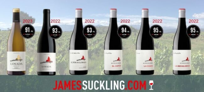 puntuaciones James Suckling 2024 James Suckling has recently reviewed several wines from Losada Vinos de Finca, highlighting their quality and character.
