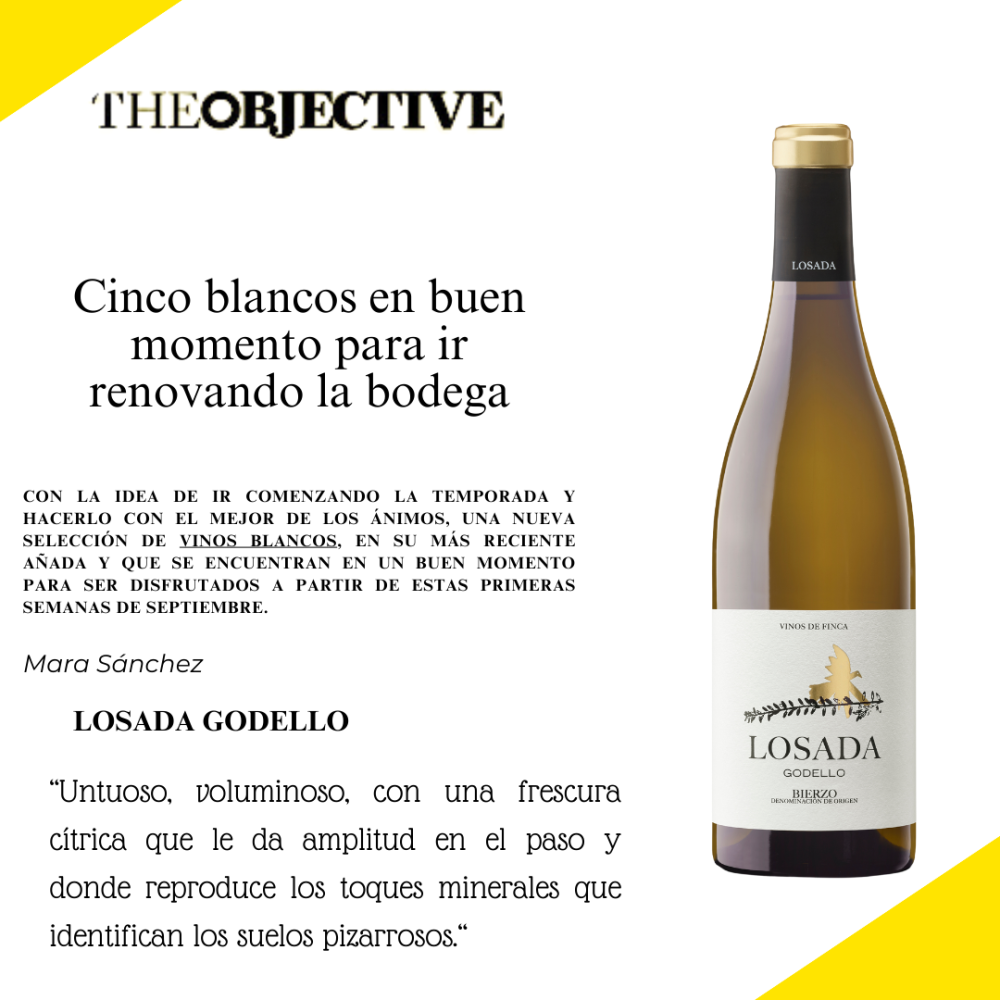 LOSADA GODELLO Este godello berciano refleja la filosofía de Losada Vinos de Finca y su singular interpretación del terruño de esta región leonesa. Nacido en la finca que le da nombre, a medio